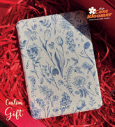Blue Botanical Flowers Kindle Paperwhite Case, Kobo, Free Personalization, Kobo Case